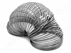 Мемори проволока - пружина - основа для браслета плоская 55*1,2*0,5мм чёрный никель (10 витков)