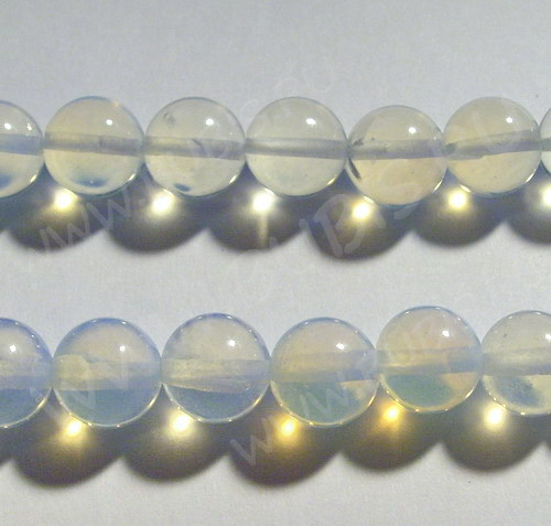 Бусина округлая 12мм Лунный камень синт. (Опалит) (камни)