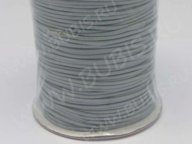 (ОПТ) Вощёный полиэстеровый шнур "корейский" 2мм серый (80м)