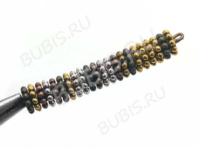 Рондели 064 Дейзи 7*7*1,7мм МИКС цветов (литьё) (20шт.)