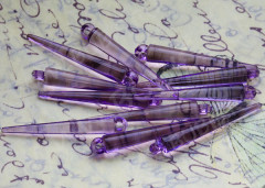 Подвеска акриловая Шип 01 3D 33*4,7*4,5мм св.фиолетовый прозрачный (акрил) (5шт.)