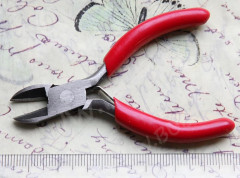 Кусачки 03 Бокорезы МИНИ 75мм чёрный никель+красный (Китай) (инструменты для бижутерии)