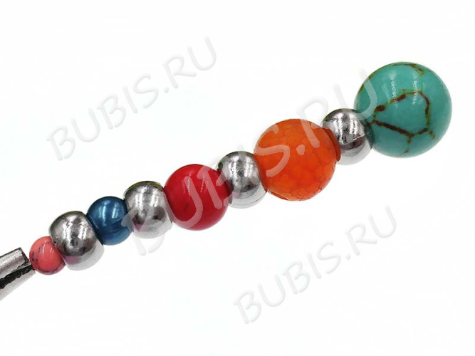 Рондели 072 акриловые бусины 7*7*5мм цвет платины (акрил CCB) (20шт.)