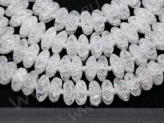 Бусина каменная Абакус 05 гранёный 10*10*4,5мм Ледяной кварц прозрачный (камни)