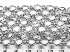 Цепочка I005 ДЛЯ БРАСЛЕТОВ звено 11*7мм и 6*5мм цвет платины (Iron) (50см)
