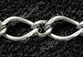 Цепочка I005 ДЛЯ БРАСЛЕТОВ звено 11*7мм и 6*5мм цвет платины (Iron) (50см)