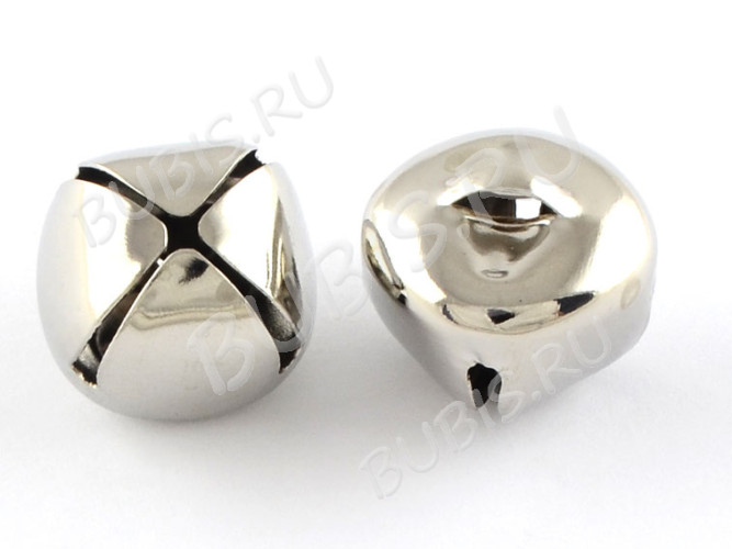 Подвеска Бубенчик 03 3D 9,8*9,8мм цвет платины (Iron) (10шт)