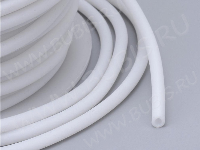 Полиуретановый шнур 13 3мм ПОЛЫЙ белый матовый (1м)