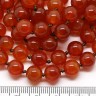 Купить Бусина округлая 8мм Сердолик тёмно-оранжевый натуральный (камни) (НИТЬ) с доставкой по России