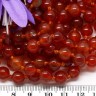 Купить Бусина округлая 8мм Сердолик тёмно-оранжевый натуральный (камни) (НИТЬ) с доставкой по России