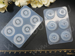 Молд 160 для эпоксидной смолы 76*51*10мм Бусина Абакус Рондель Пандора 16*8мм (силикон)