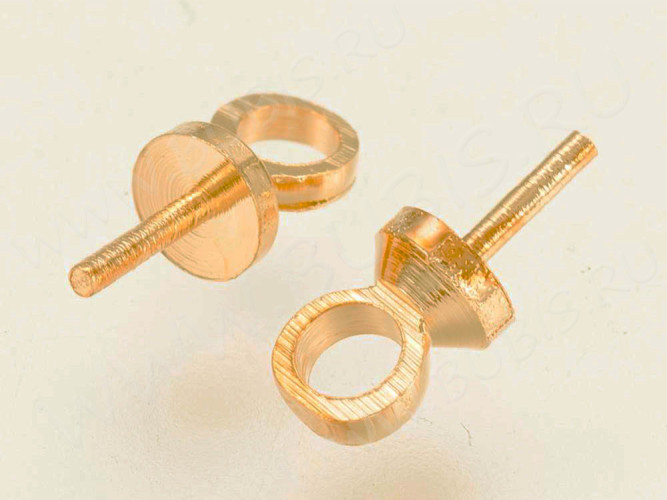 Держатель кулона 100 шапочка со штырьком 7*3*3мм золотистый (Brass) (10шт)