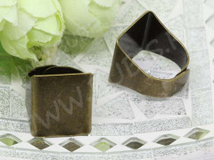 Основа (заготовка) для кольца 102 со сплошной платформой 20*17мм Печатка 20*17мм античная бронза (Brass)