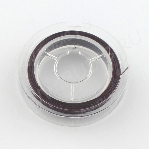 Ювелирный тросик 038-10 Ланка Струна 0,38мм тёмно-коричневый (катушка 10м)