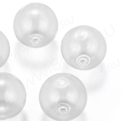 Пузырь стеклянный 49 Сфера с одним отверстием (1,5-2,5мм) 28мм прозрачный (стекло)