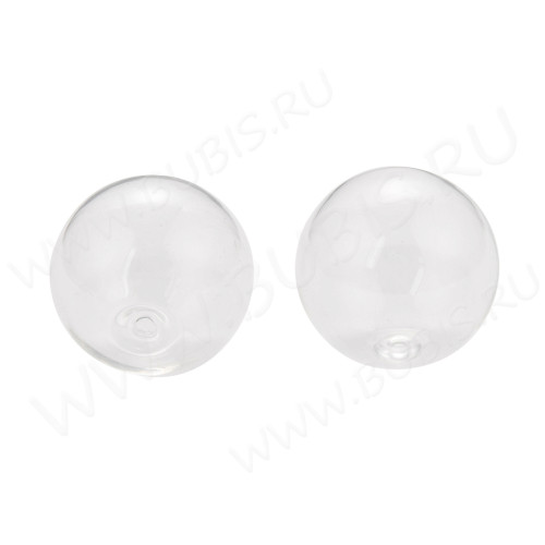 Пузырь стеклянный 49 Сфера с одним отверстием (1,5-2,5мм) 28мм прозрачный (стекло)