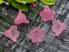 Бусина акрил Цветочек 33 чашечка матовый 14*13,5*10,5мм розовый полупрозрачный (акрил) (5шт.)