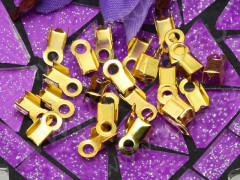 (СКИДКИ!!!) Зажимы №05 9*3,5*4мм золотистые (Iron) (50шт.)