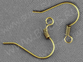 (СКИДКИ!!!) Швензы-крючки №003 без шарика 15*15мм античная бронза, БЕЗ НИКЕЛЯ (Iron) (10 пар)