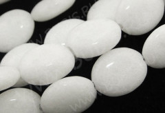 Бусина Овал 01 14*10,5*5,5мм белая непрозрачная (керамика)