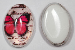 Кабошон стеклянный 12 Овал 18*13*5,8мм рисунок 18 (стекло)