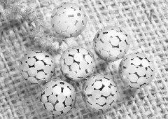 Бусина ажурная 14 Шарик 12мм серебристый (Iron)