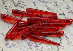 Подвеска акриловая Шип 01 3D 33*4,7*4,5мм т.красный прозрачный (акрил) (5шт.)