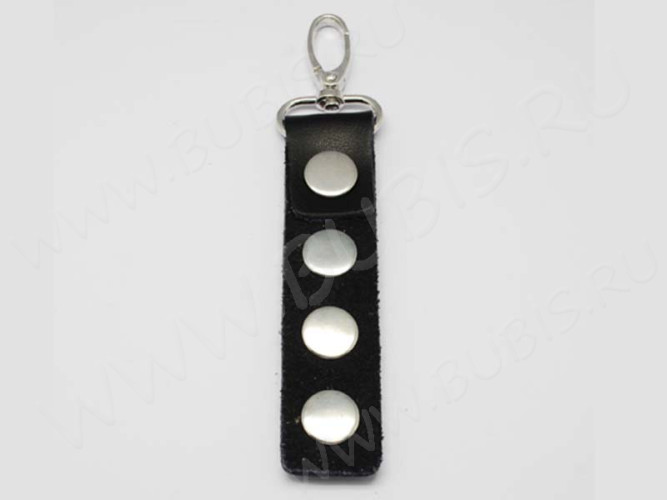 Основа (заготовка) для сменных кнопок 20 Брелок на четыре кнопки ЧЕРНЫЙ (Brass)