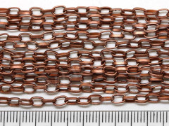 Цепочка I003 с простым плетением звено 5*3мм античная медь (Iron) (50см)