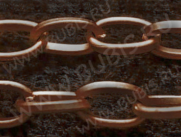 Цепочка I003 с простым плетением звено 5*3мм античная медь (Iron) (50см)