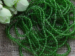 Бусина кристалл гранёный абакус 4,3*4*3,5мм зелёный прозрачный (имитация Сваровски) (20шт.)