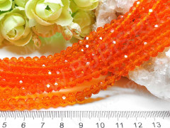 (ОПТ) Бусина Абакус гранёный 6*6*4,5мм Хрусталь рыжий прозрачный (имитация Сваровски) (100шт.)