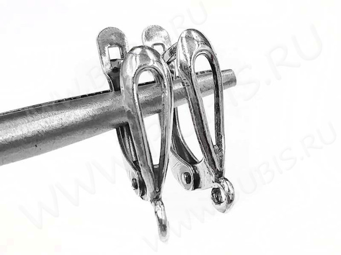 Швензы с английским замком №84 Капля прямая 21*13*5мм античное серебро (Brass) (1 пара)