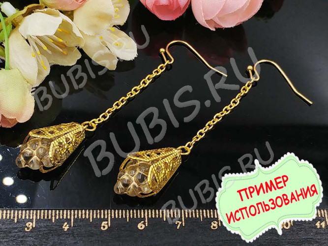 (ОПТ) Штифт с петлёй 20*0,7мм золотистый (Iron) (100г)