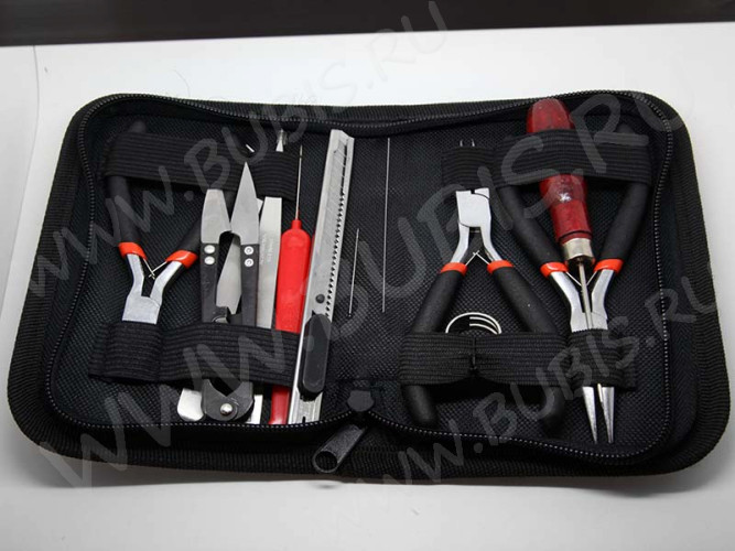 Органайзер сумочка пенал для инструментов 15,5*11*2,8см чёрный (инструменты для бижутерии)