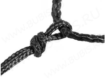 Шнур с замочком 16 нейлоновый круглый черный (40-55см)