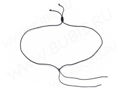 Шнур с замочком 16 нейлоновый круглый черный (40-55см)