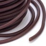 Купить Полиуретановый шнур 13 3мм ПОЛЫЙ коричневый матовый (1м) с доставкой по России