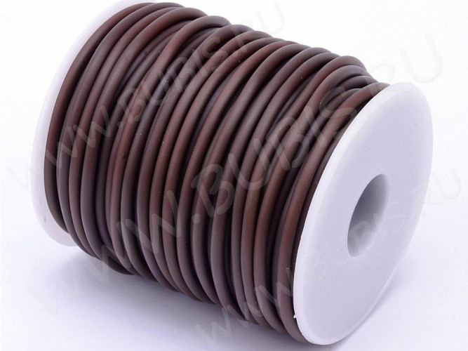 Полиуретановый шнур 13 3мм ПОЛЫЙ коричневый матовый (1м)
