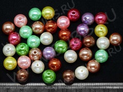 (СКИДКИ!!!) Бусина Округлая 19 &quot;Жемчуг&quot; 10мм микс (акрил) (50шт.)