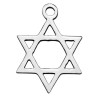 Купить Подвеска Гексаграмма 04 двусторонняя Звезда Давида 16,5*12*1мм цвет платины (Хирургическая сталь) с доставкой по России