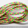 Купить Шнур кожаный 24 кожзам плетёный плоский 4*1,5мм яркий мультиколор (1м) с доставкой по России