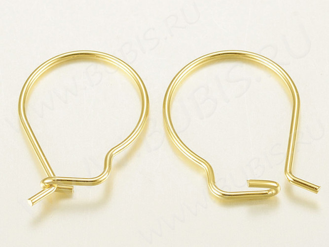 Швензы-петли №20 кольца 19*13*0,8мм золотистые (Хирургическая сталь) (1 пара)