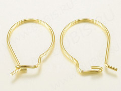 Швензы-петли №20 кольца 19*13*0,8мм золотистые (Хирургическая сталь) (1 пара)