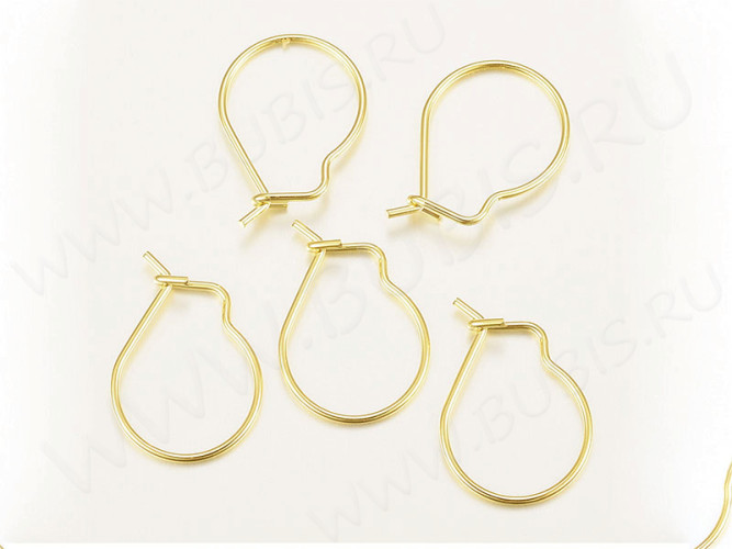 Швензы-петли №20 кольца 19*13*0,8мм золотистые (Хирургическая сталь) (1 пара)