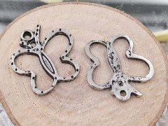 Подвеска Бабочка 21 19*19*1,5мм античное серебро (литьё)