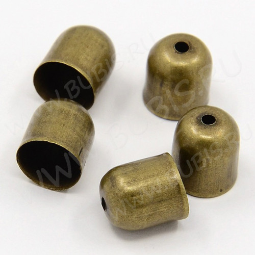 Концевик 123 шапочка 9*8мм античная бронза (Iron) (10шт)