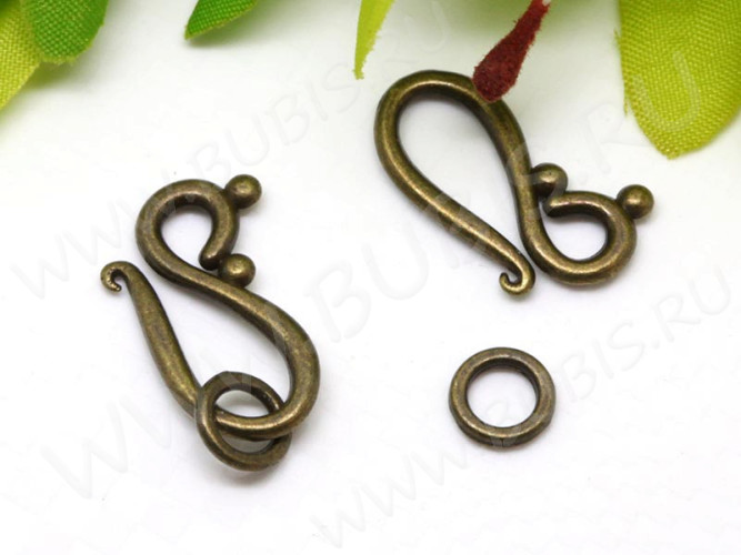 088 Тоггл-крючок 20,5*12*1,5мм античная бронза (литьё)