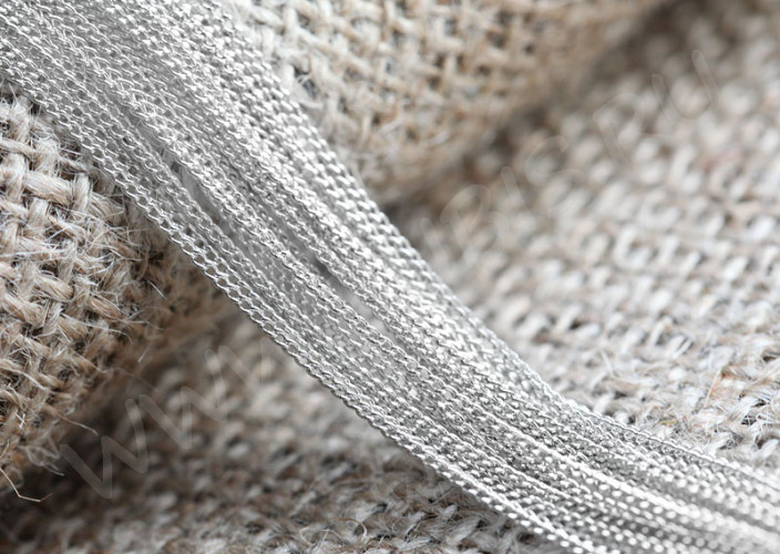 Цепочка C11 тонкая звено 1,5*1мм серебристая (Brass) (50см)