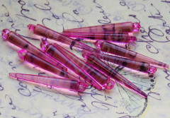 Подвеска акриловая Шип 01 3D 33*4,7*4,5мм фуксия прозрачный (акрил) (5шт.)